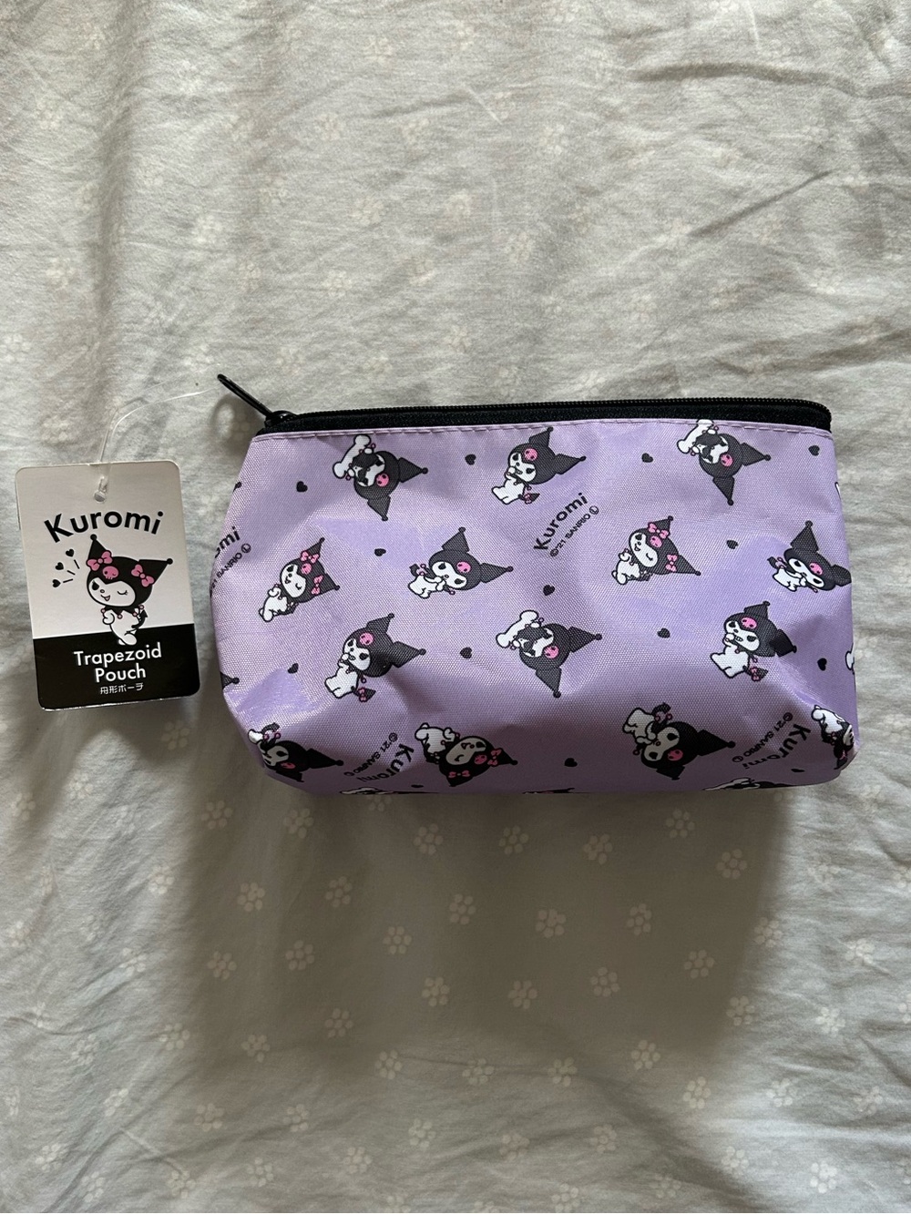 Sanrio Kuromi Lavender Character Trapezoid Pouch
